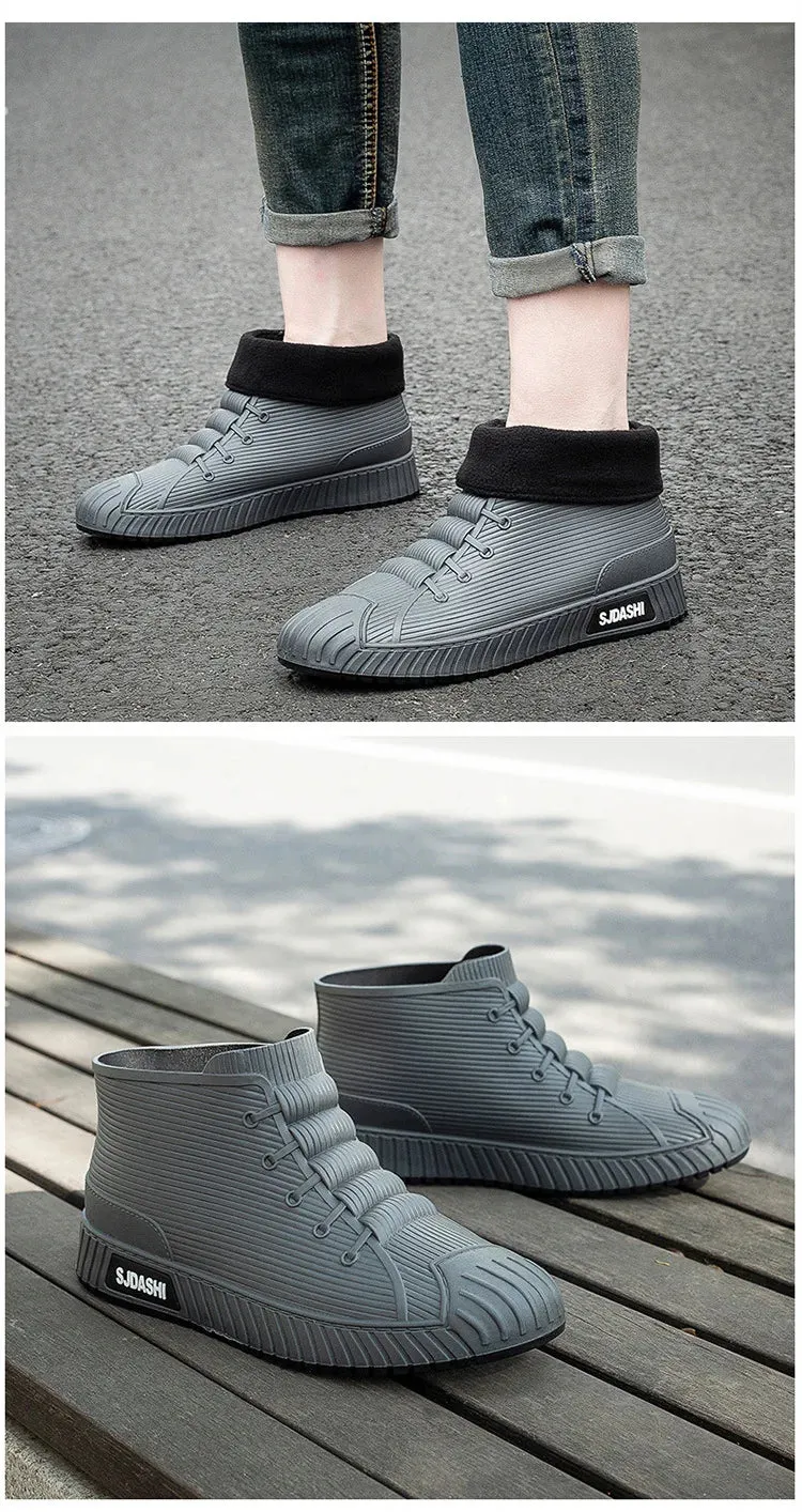 Non-slip Men's Rain Boots   Waterproof Comfortable