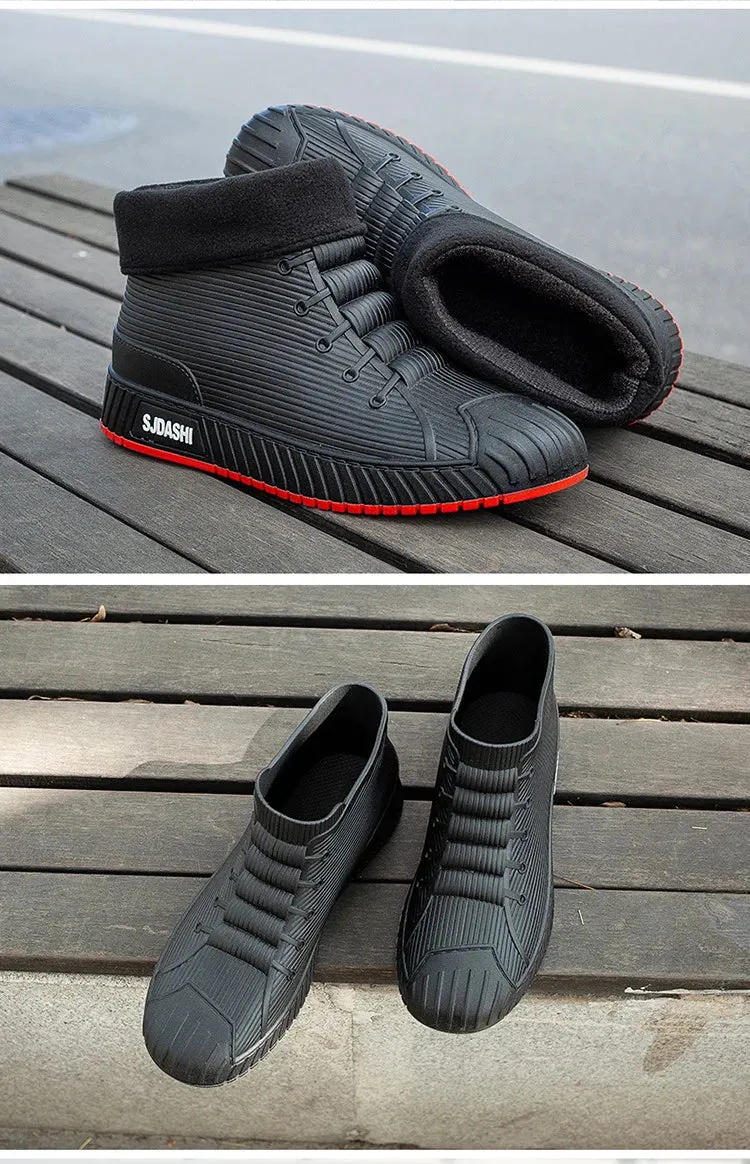 Non-slip Men's Rain Boots   Waterproof Comfortable