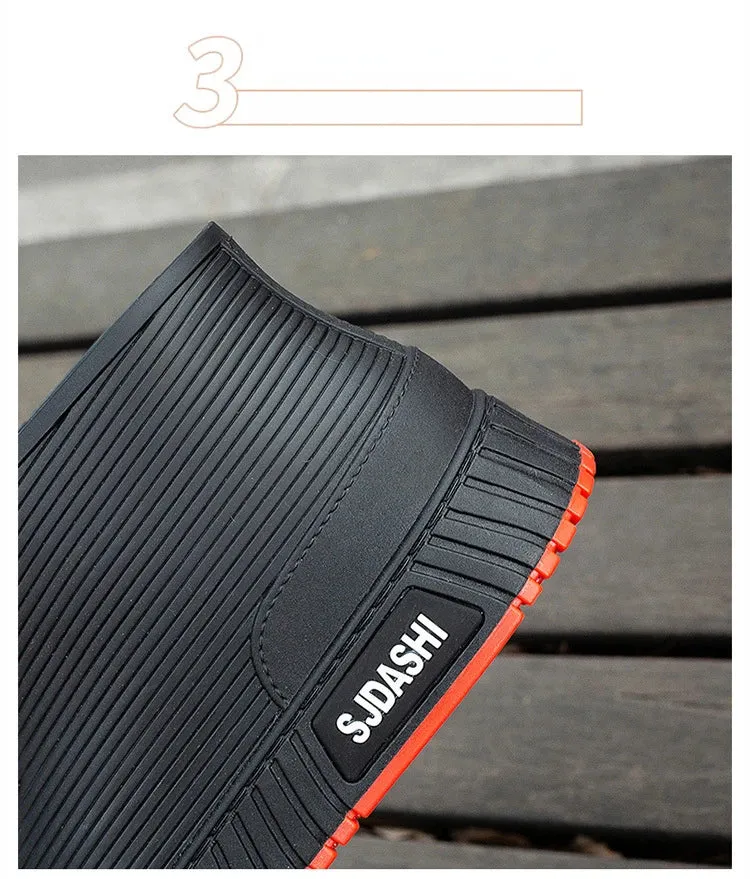 Non-slip Men's Rain Boots   Waterproof Comfortable