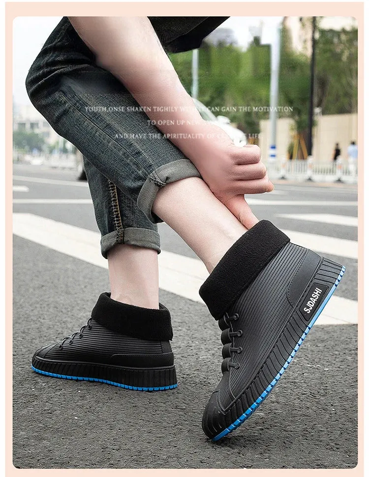 Non-slip Men's Rain Boots   Waterproof Comfortable
