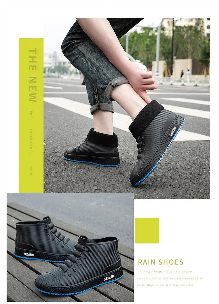 Non-slip Men's Rain Boots   Waterproof Comfortable
