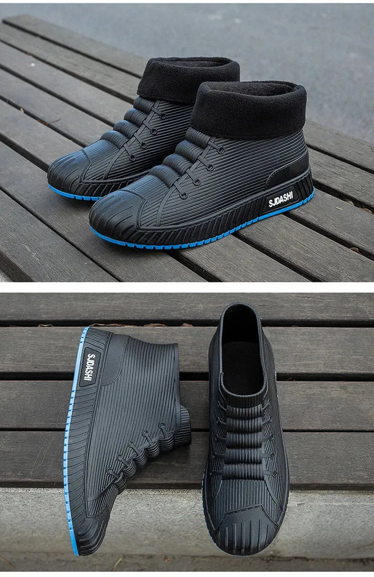 Non-slip Men's Rain Boots   Waterproof Comfortable