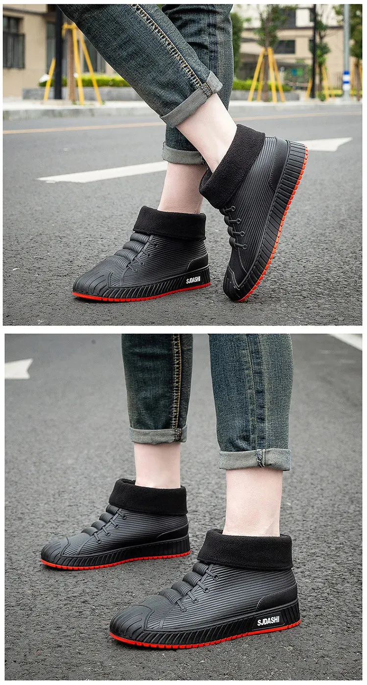 Non-slip Men's Rain Boots   Waterproof Comfortable