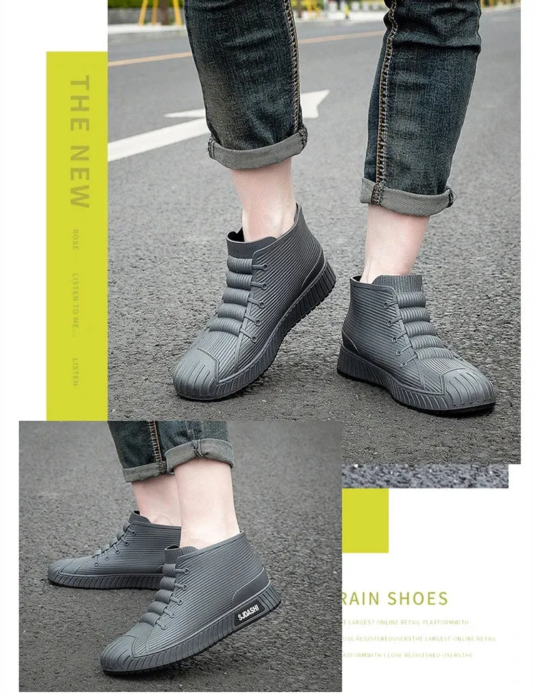 Non-slip Men's Rain Boots   Waterproof Comfortable