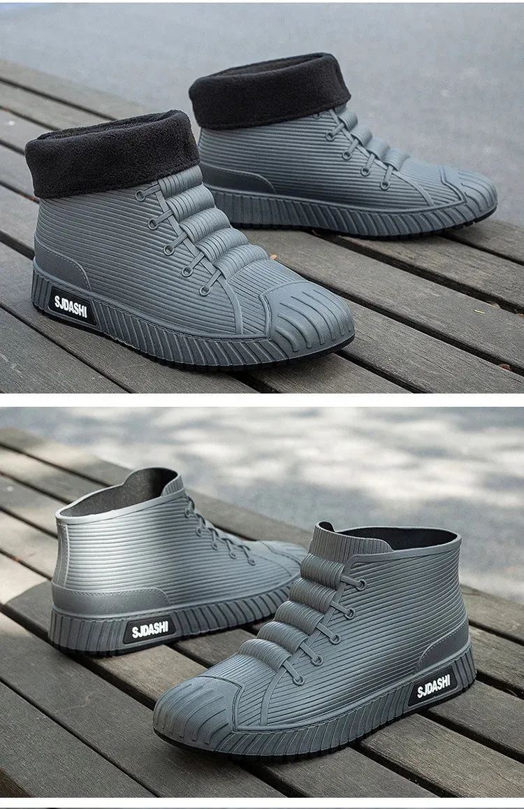 Non-slip Men's Rain Boots   Waterproof Comfortable