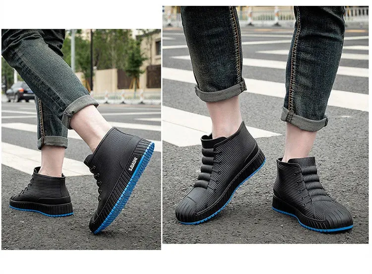 Non-slip Men's Rain Boots   Waterproof Comfortable