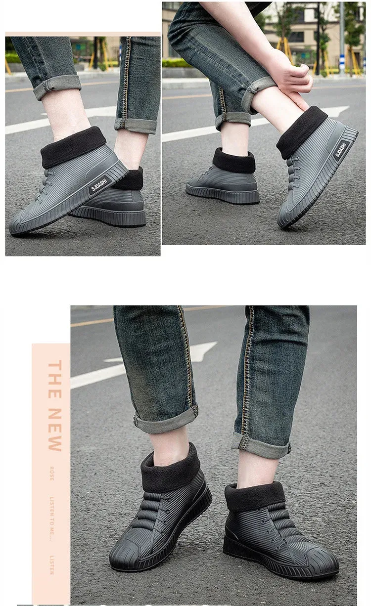 Non-slip Men's Rain Boots   Waterproof Comfortable