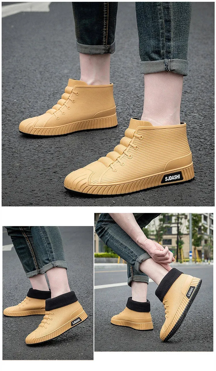 Non-slip Men's Rain Boots   Waterproof Comfortable