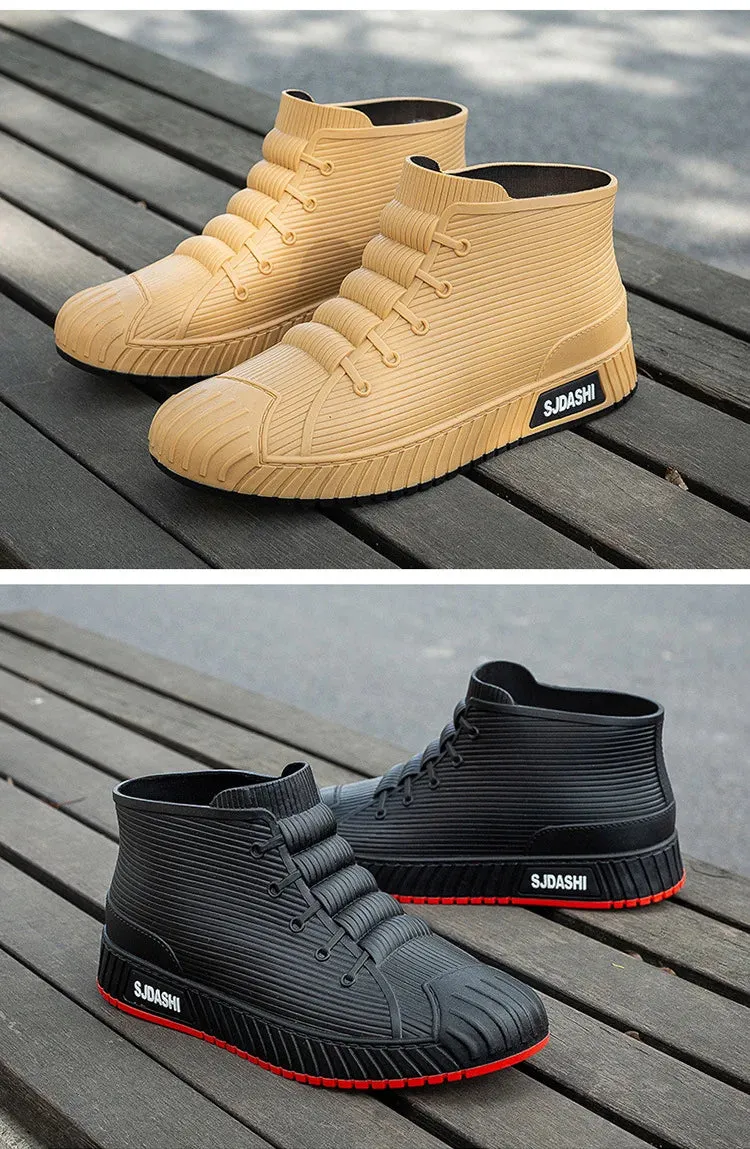 Non-slip Men's Rain Boots   Waterproof Comfortable