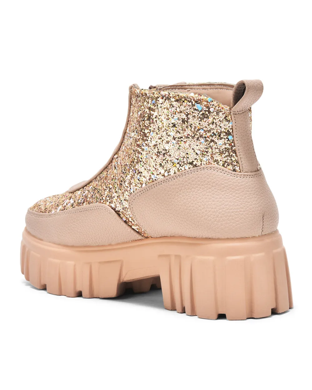 Nude Pink Bedazzled Boots