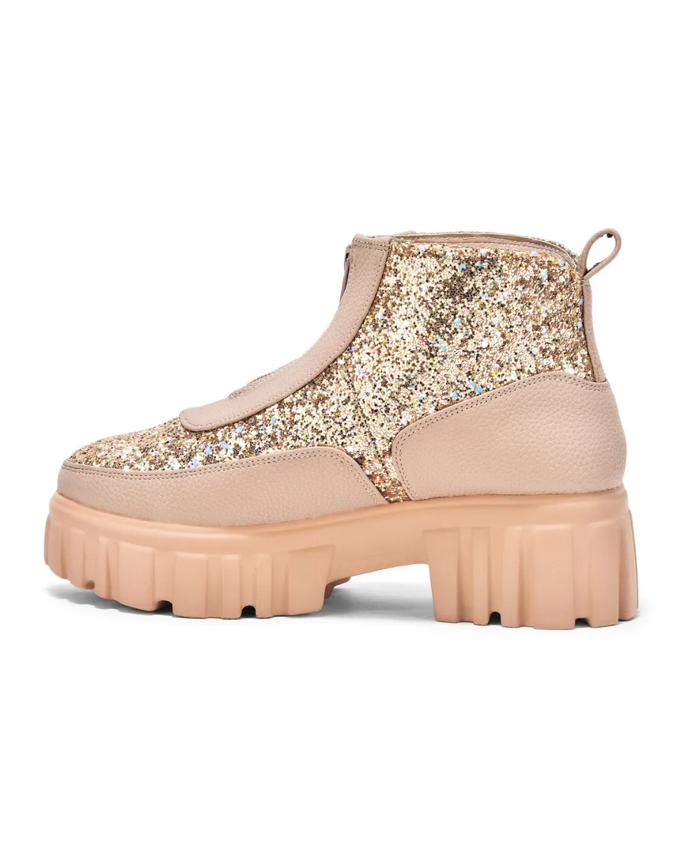 Nude Pink Bedazzled Boots