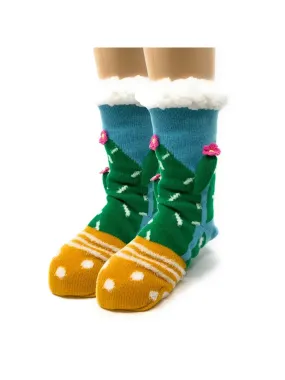 OHYS Cactus Fluffy House Slippers Socks