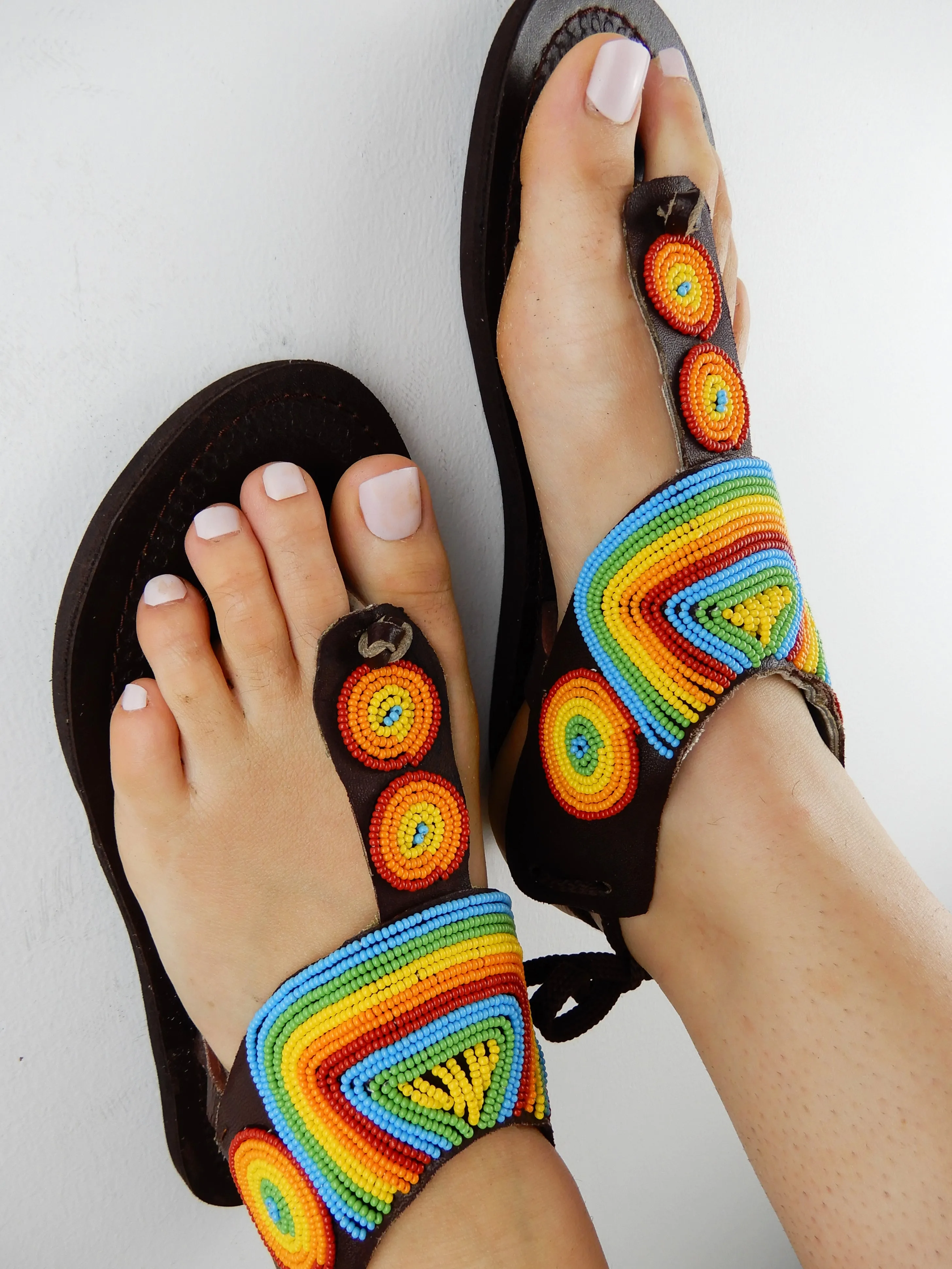 Pastel Tie Up Sandals