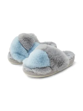 Plush Soft-soled Slippers - Blue
