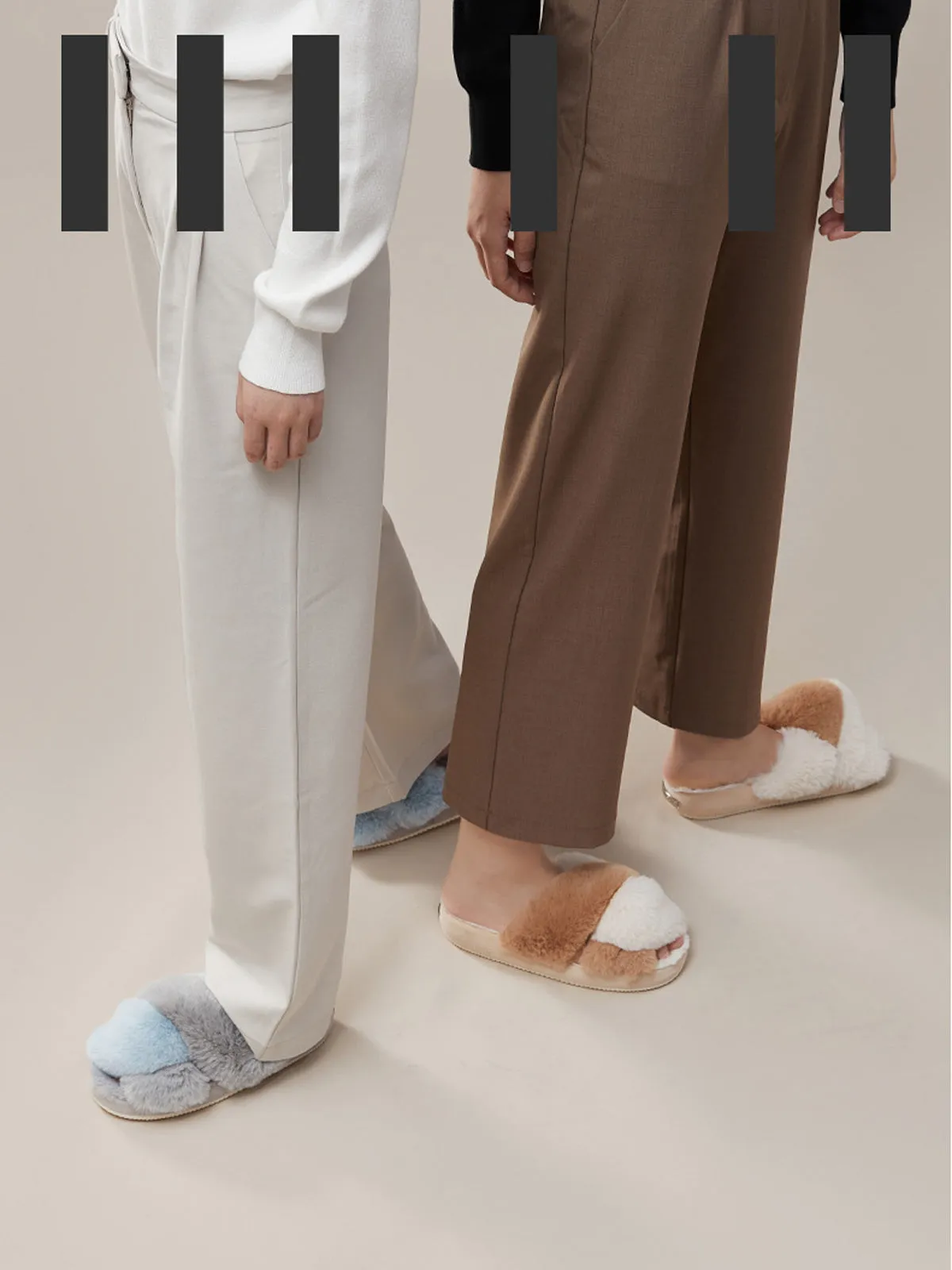 Plush Soft-soled Slippers - Blue