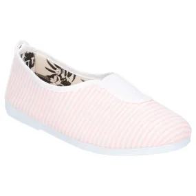 Rayuela Juniors Summer Stripe Canvas Slip-On Shoes with Elastic Fitting, Scented Rubber Sole, Lightweight and Flexible for Kids - Flossy Summer Footwear