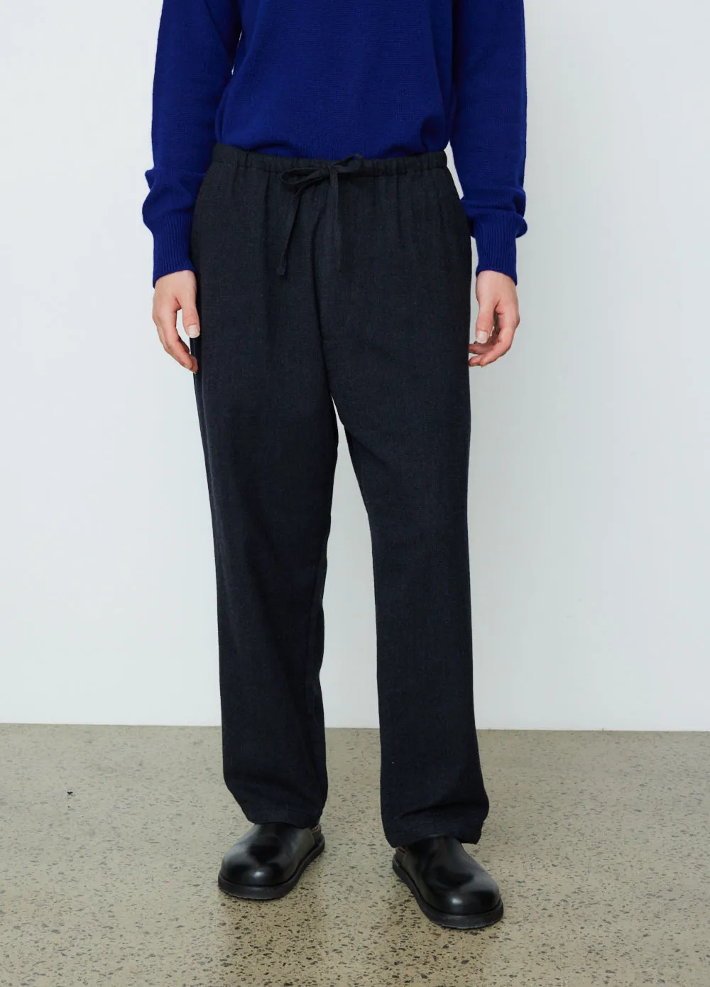 Refine Finished Wool Drawstring Pants