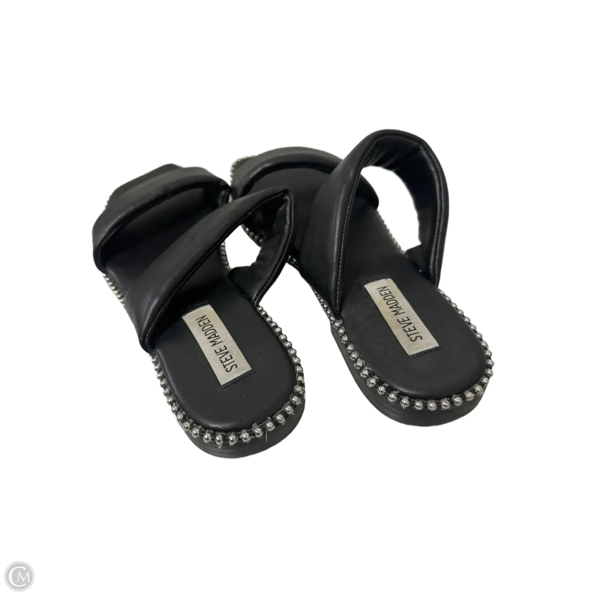 Sandals Flats By Steve Madden In Black, Size: 7.5
