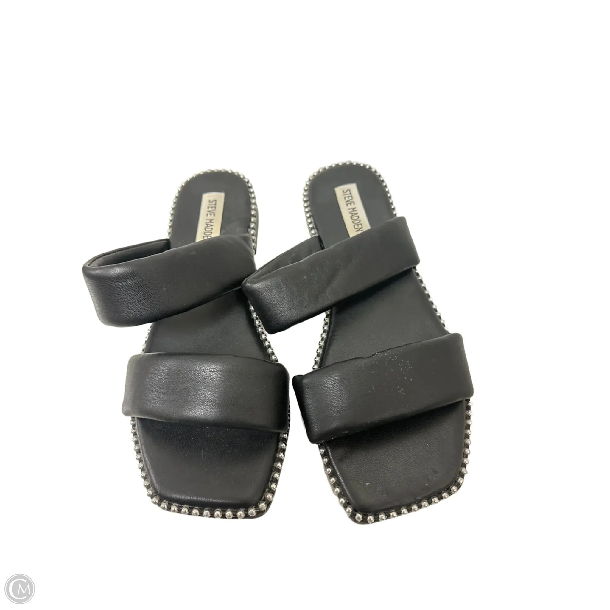 Sandals Flats By Steve Madden In Black, Size: 7.5