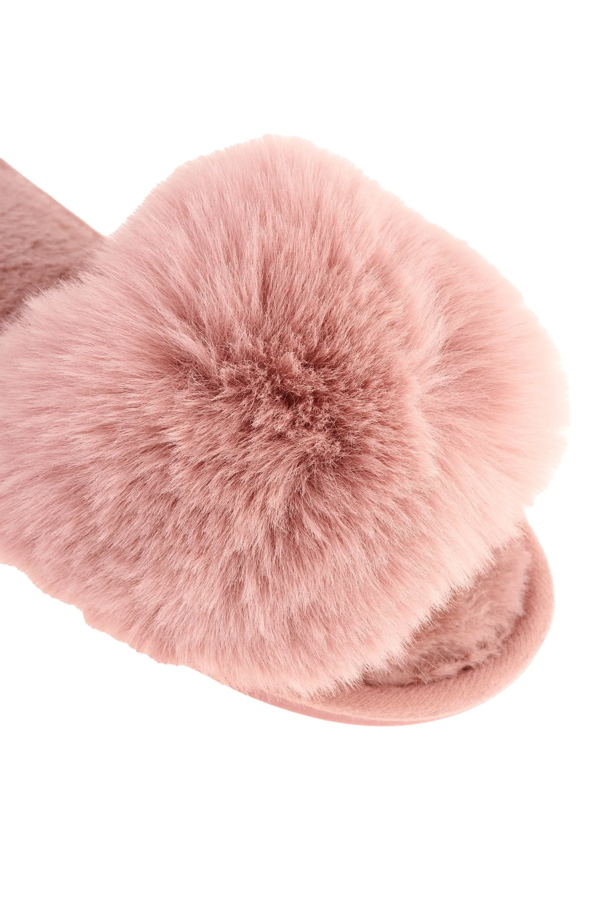 Sasha Fluffy Band Slipper in Pink
