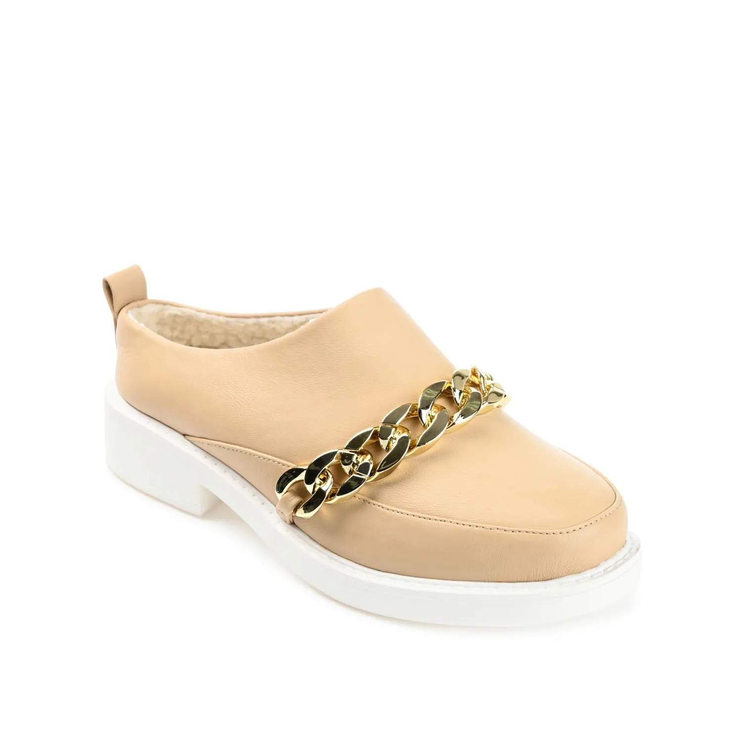 SHEAH LOAFER CLOGS IN FAUX LEATHER