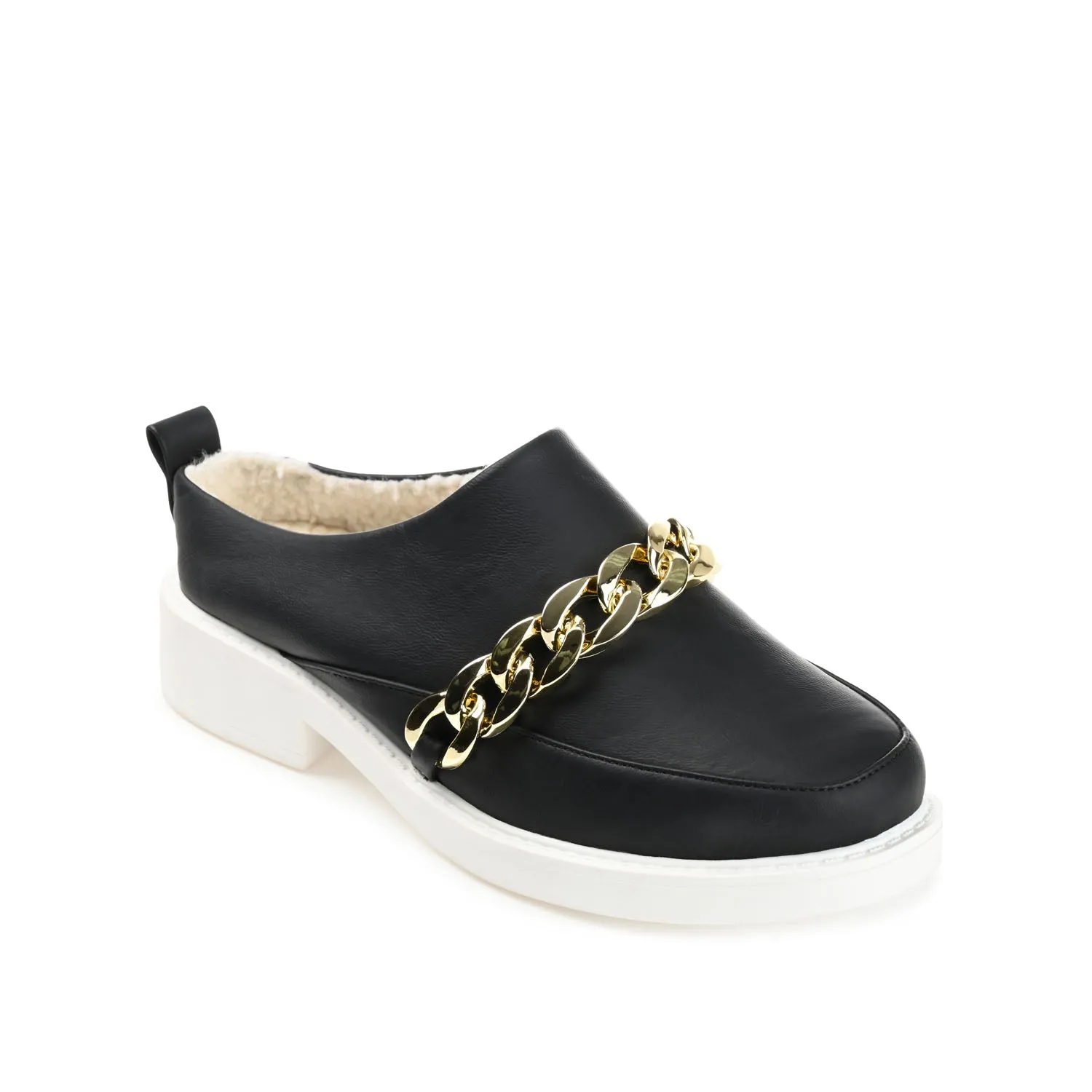 SHEAH LOAFER CLOGS IN FAUX LEATHER