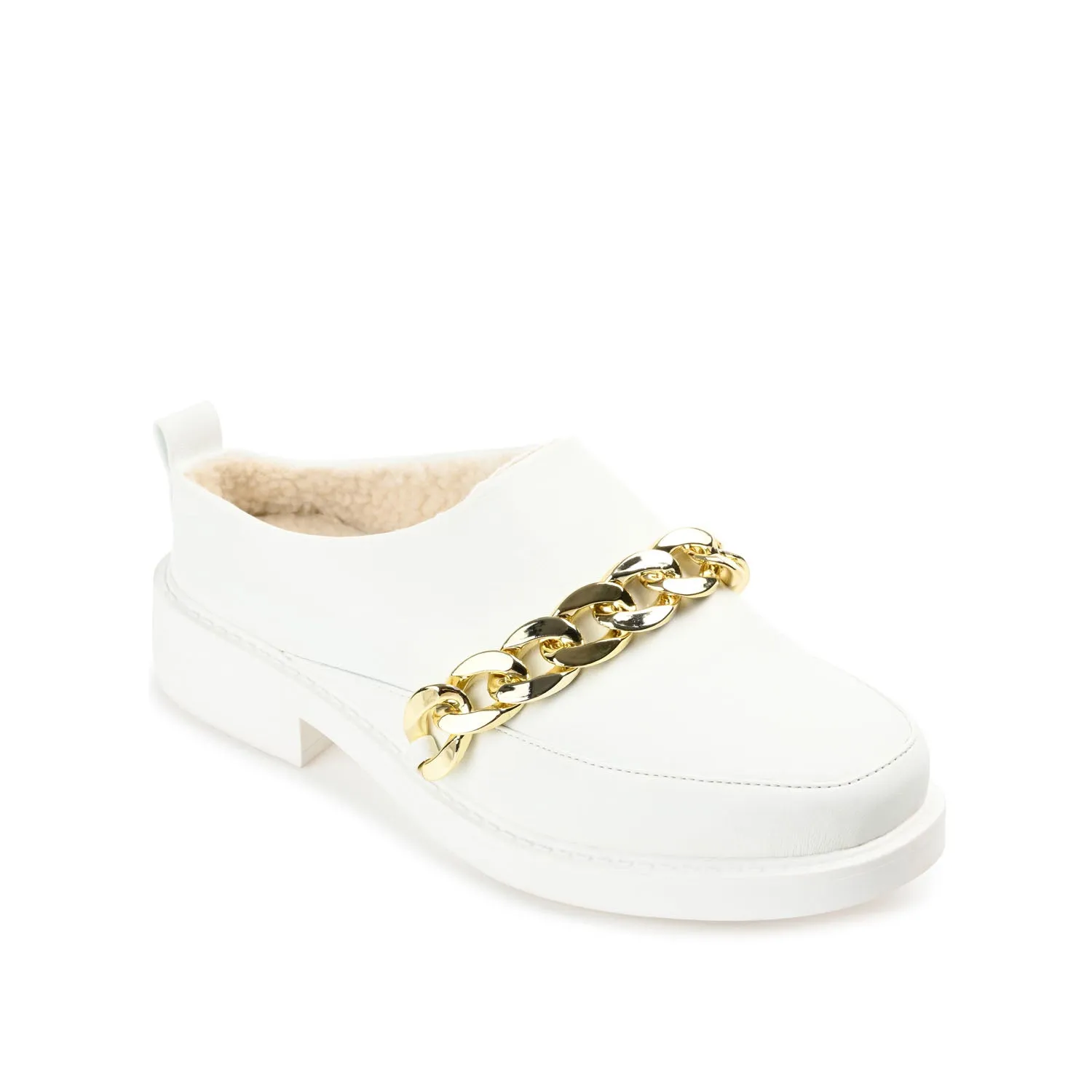 SHEAH LOAFER CLOGS IN FAUX LEATHER
