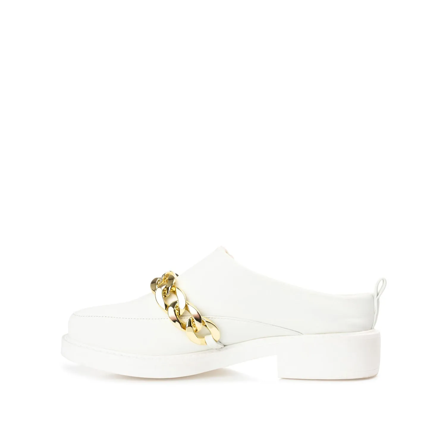 SHEAH LOAFER CLOGS IN FAUX LEATHER