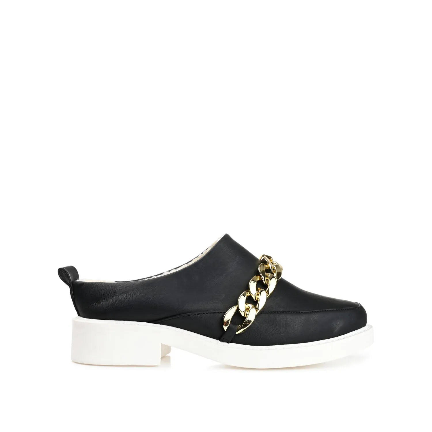 SHEAH LOAFER CLOGS IN FAUX LEATHER