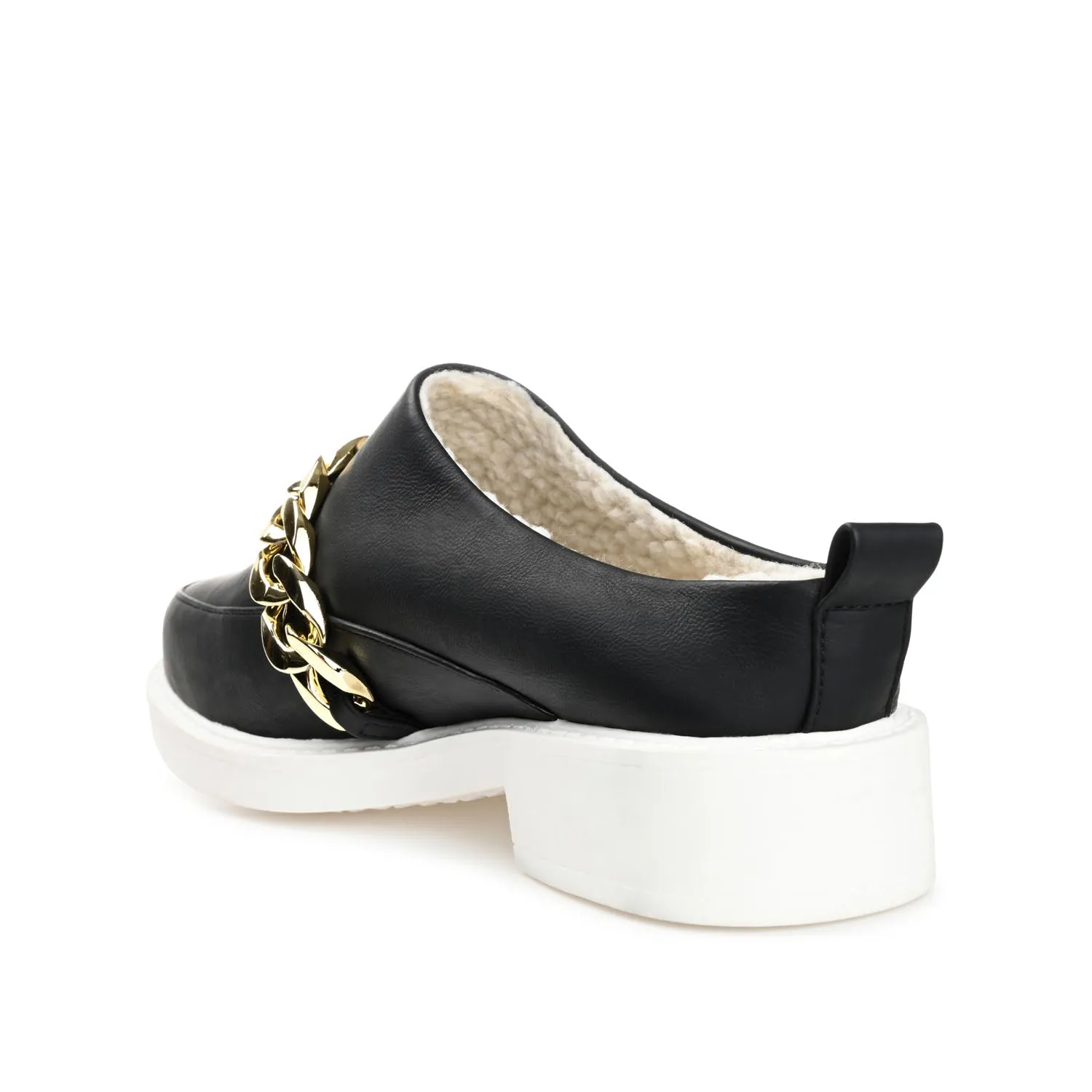 SHEAH LOAFER CLOGS IN FAUX LEATHER
