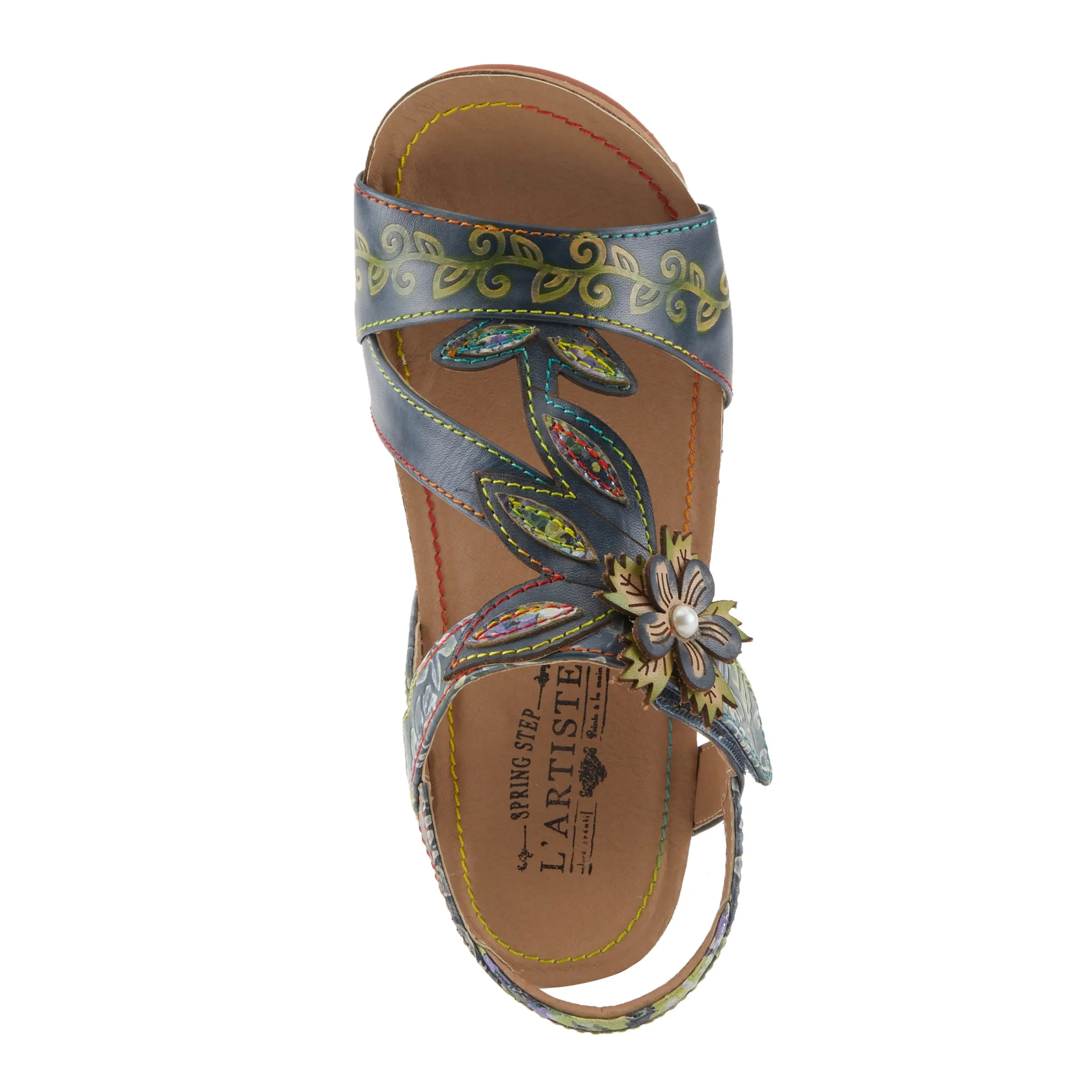 Spring Step Shoes L'Artiste Beloved Sandals Women's Leather Hook and Loop Wedge
