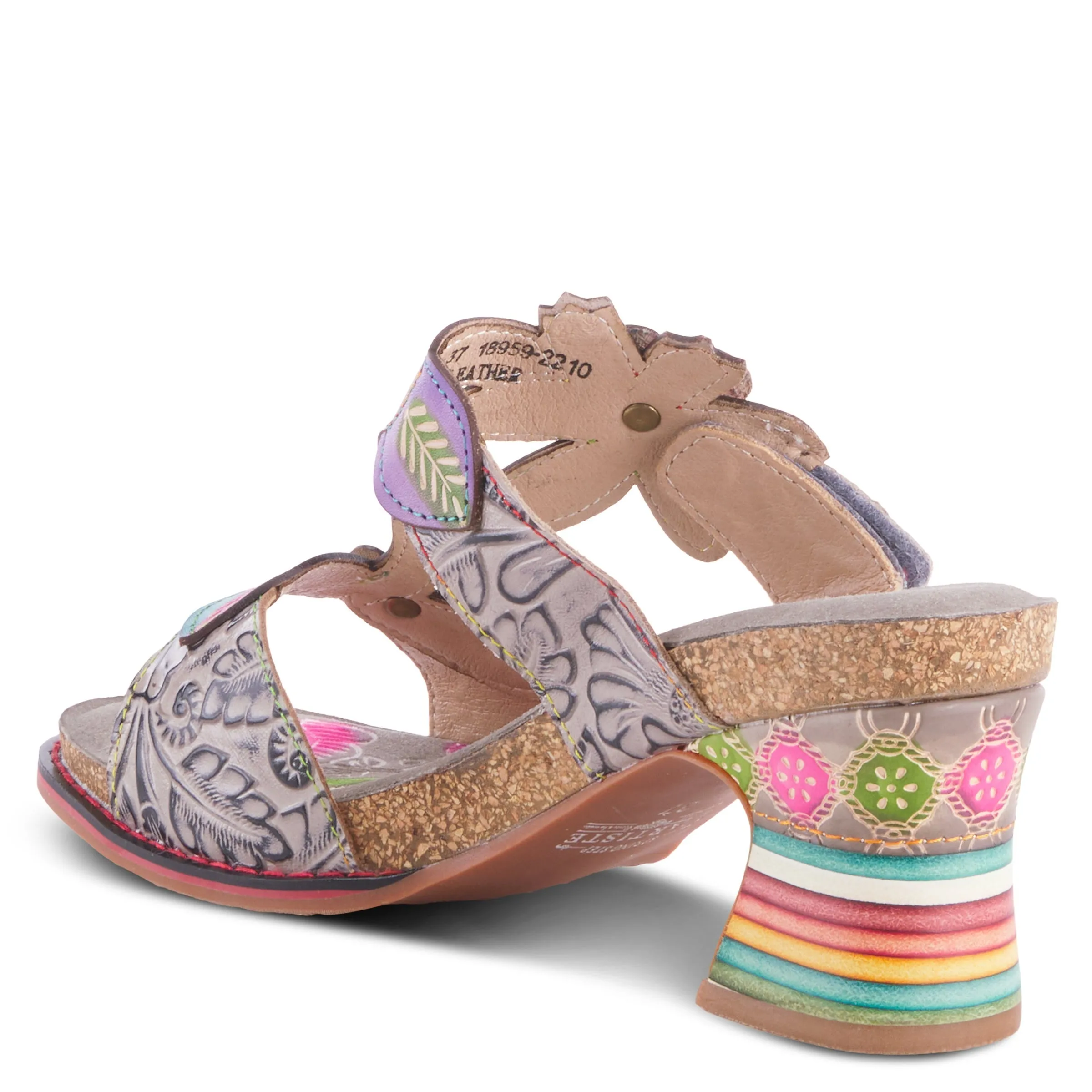 Spring Step Shoes L'Artiste Rossie Heeled Sandals Women's Leather Multi Color