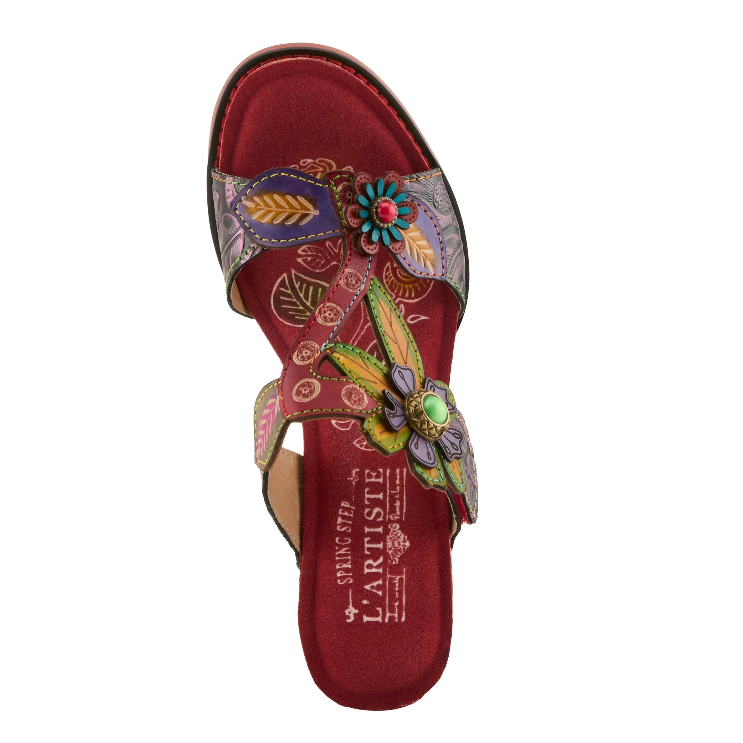 Spring Step Shoes L'Artiste Rossie Heeled Sandals Women's Leather Multi Color
