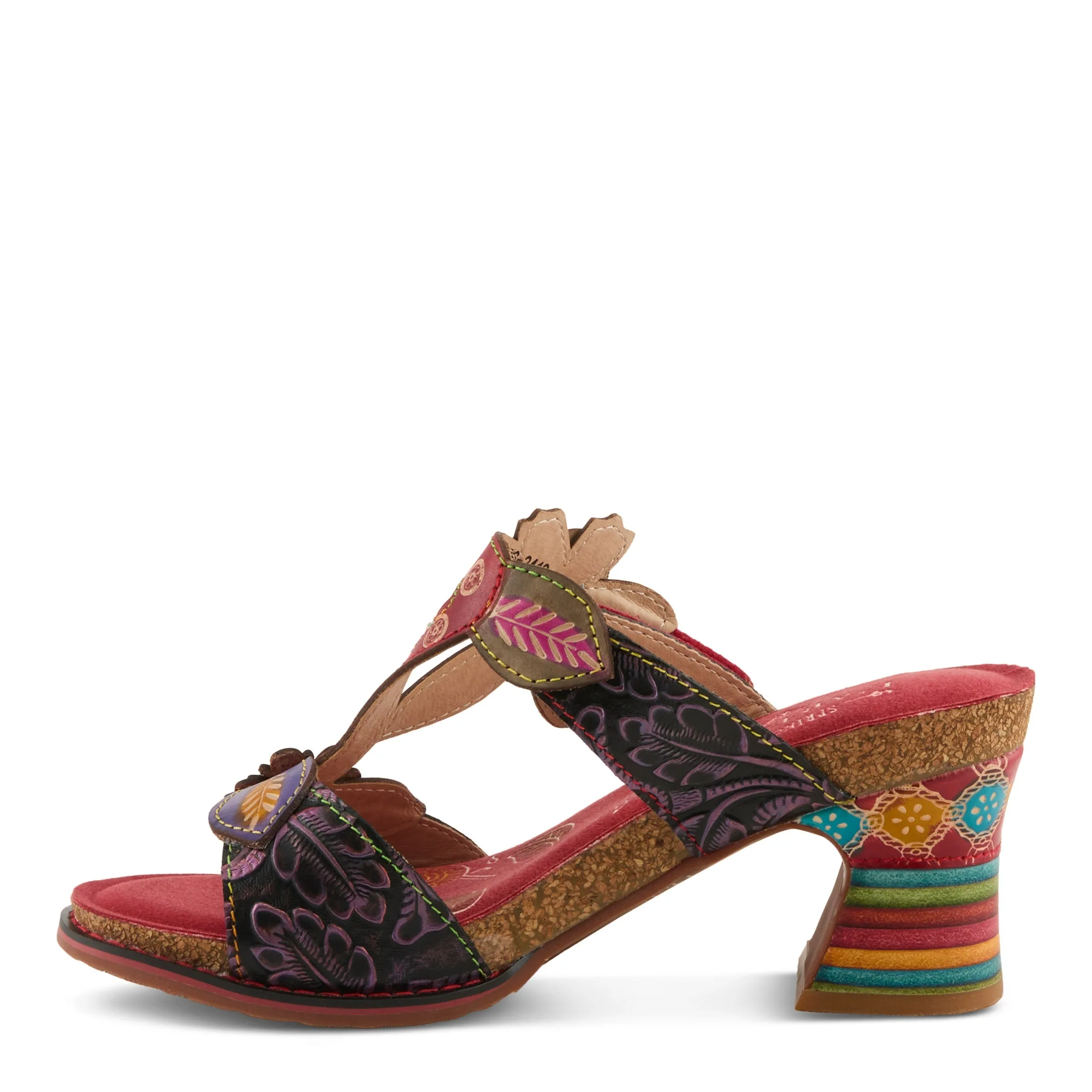 Spring Step Shoes L'Artiste Rossie Heeled Sandals Women's Leather Multi Color