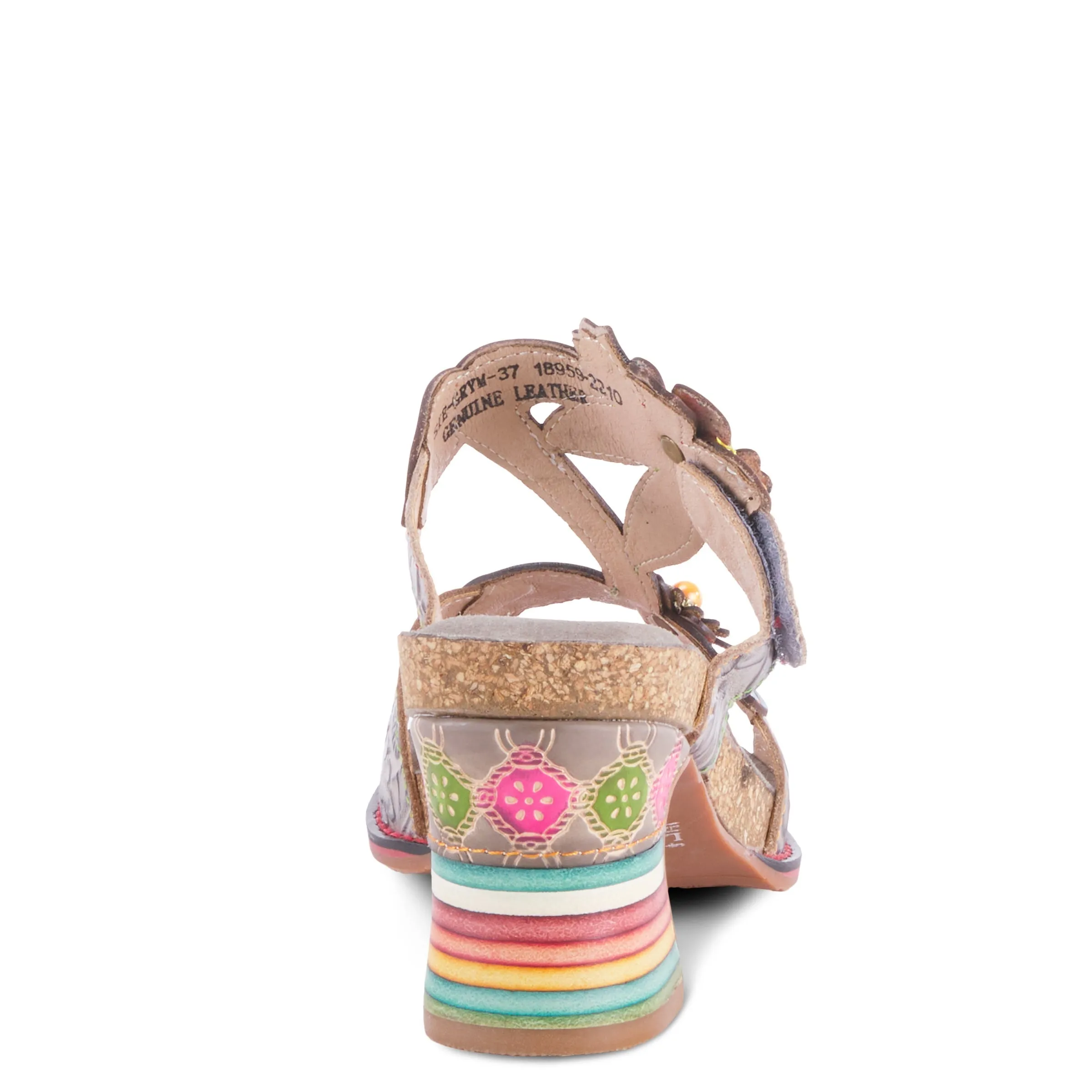 Spring Step Shoes L'Artiste Rossie Heeled Sandals Women's Leather Multi Color