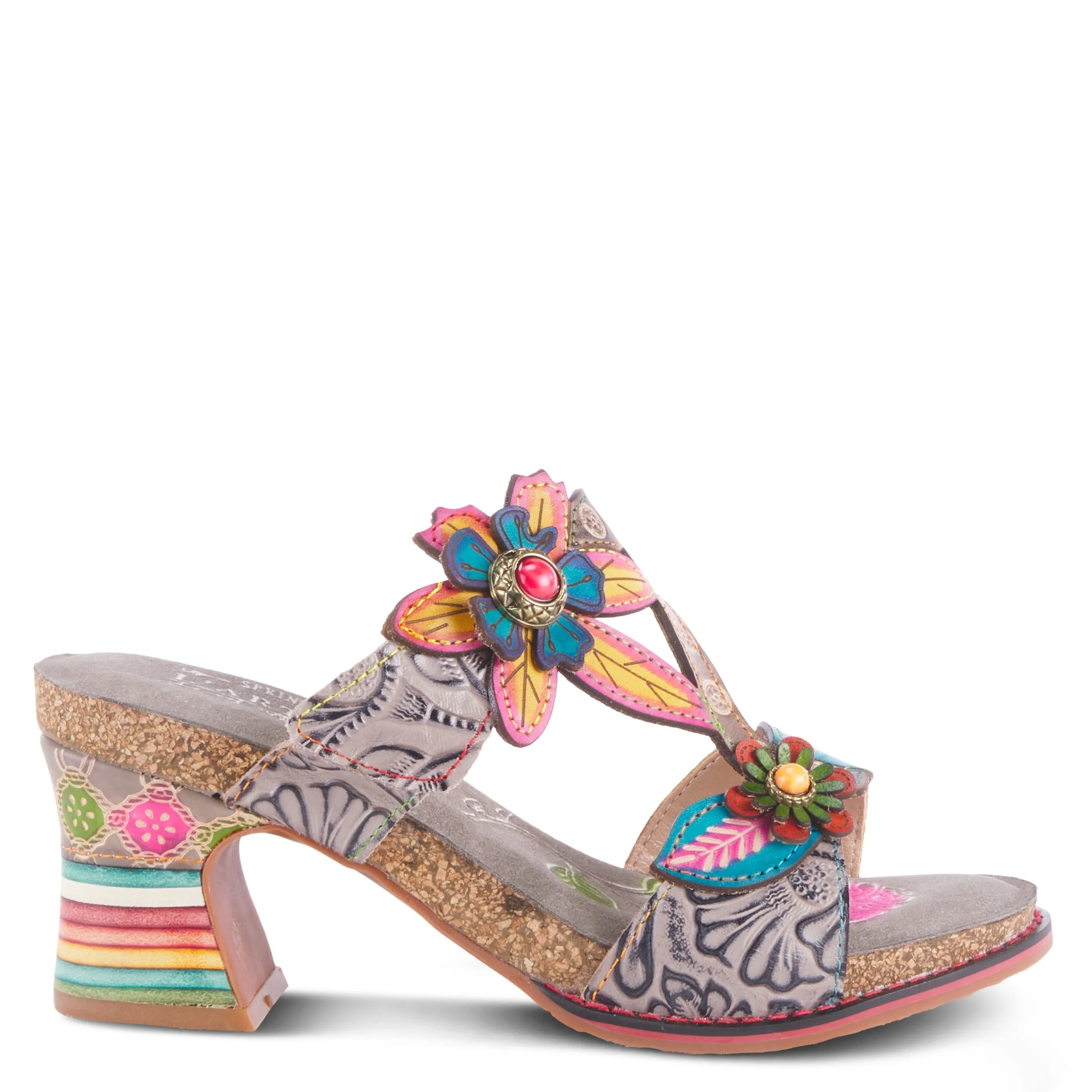 Spring Step Shoes L'Artiste Rossie Heeled Sandals Women's Leather Multi Color