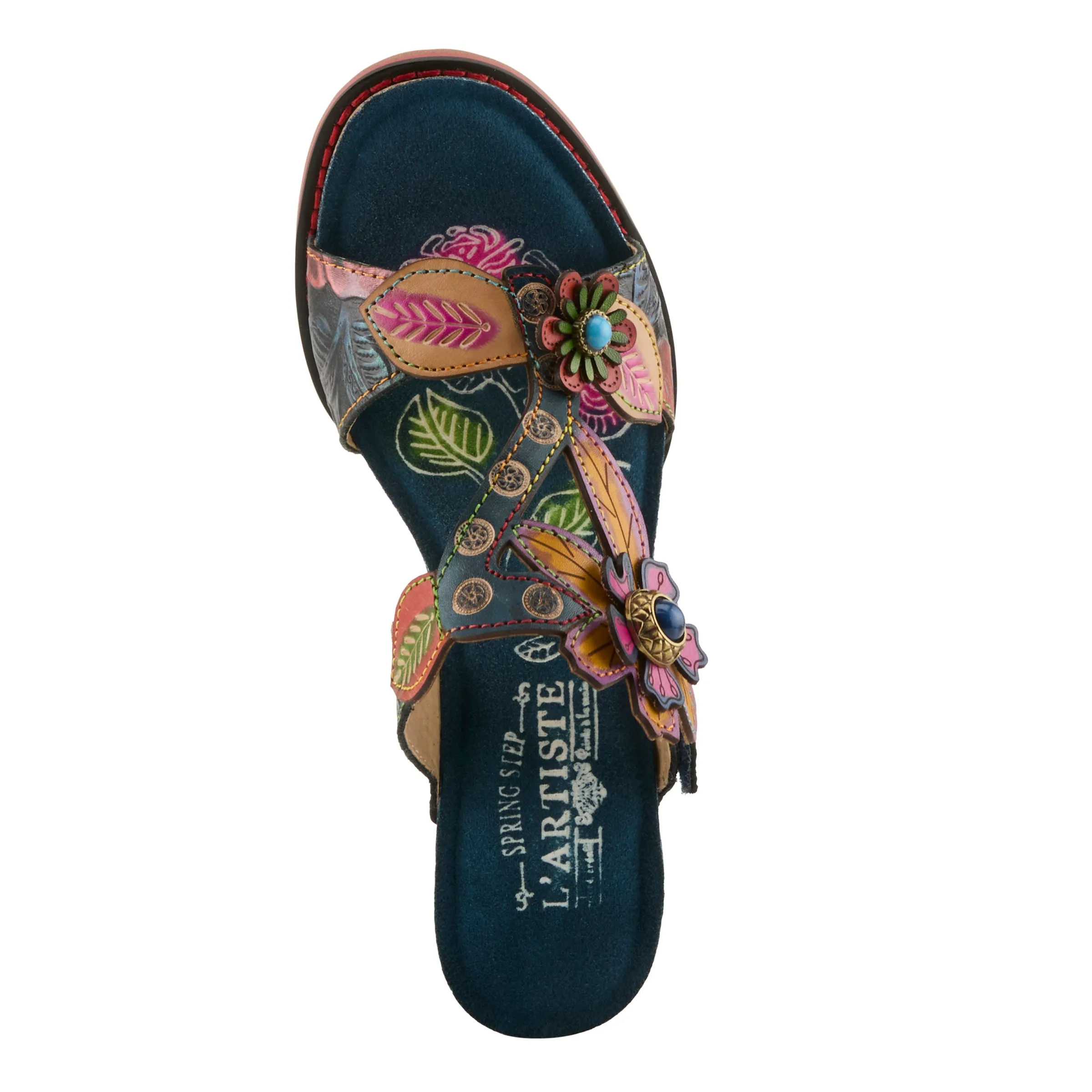 Spring Step Shoes L'Artiste Rossie Heeled Sandals Women's Leather Multi Color