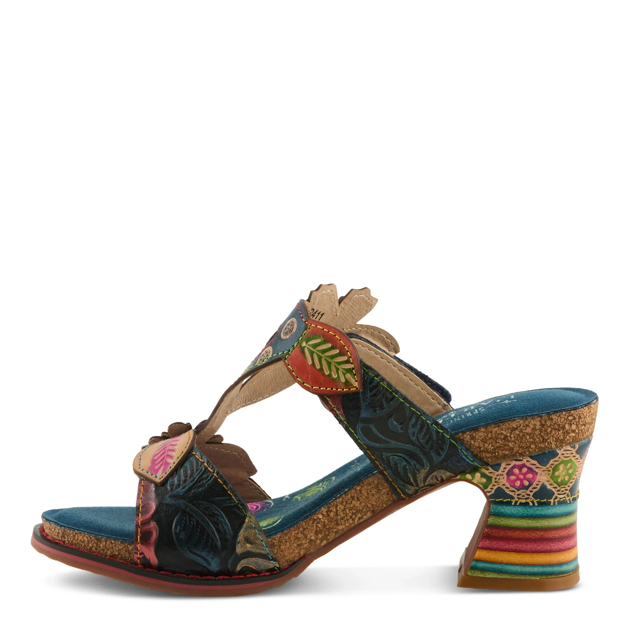 Spring Step Shoes L'Artiste Rossie Heeled Sandals Women's Leather Multi Color