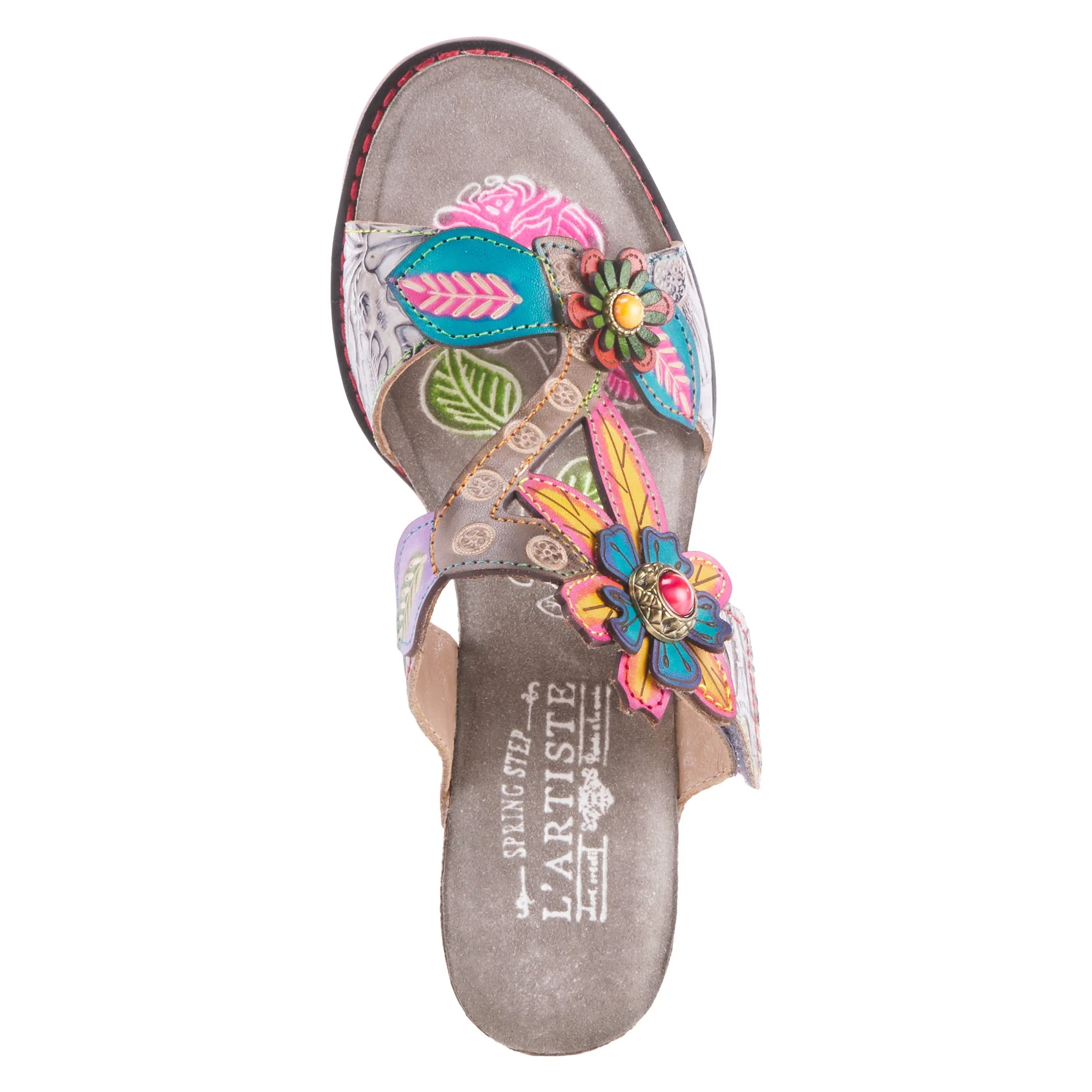Spring Step Shoes L'Artiste Rossie Heeled Sandals Women's Leather Multi Color