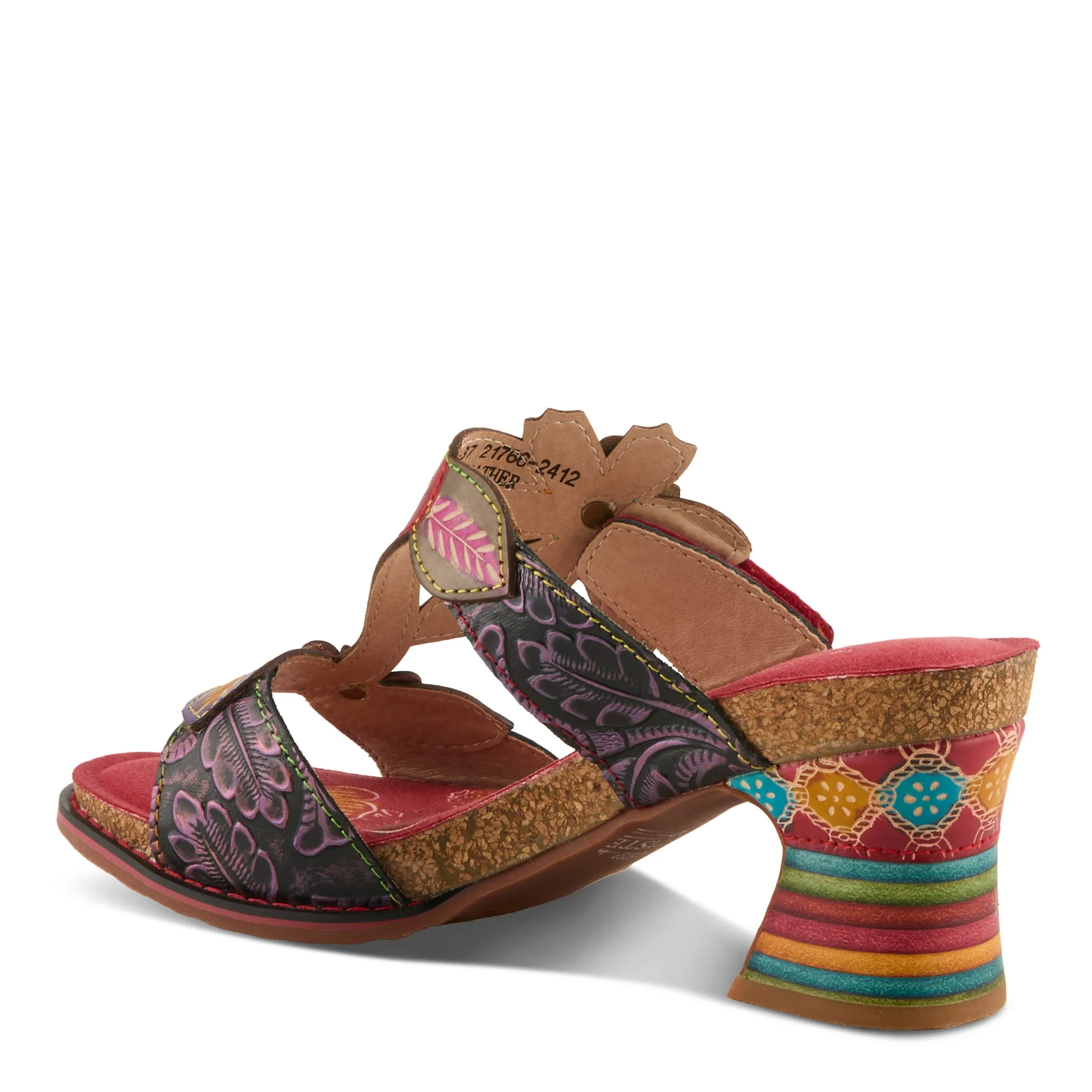 Spring Step Shoes L'Artiste Rossie Heeled Sandals Women's Leather Multi Color