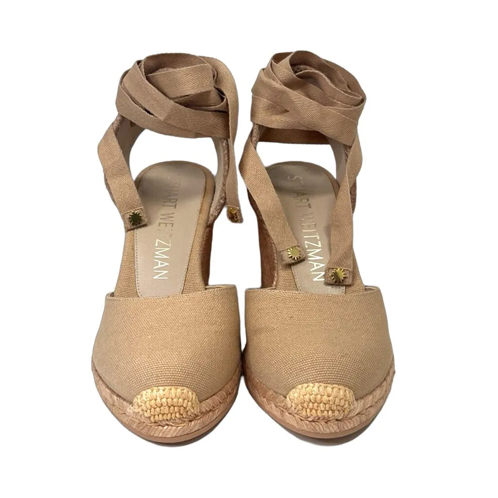 Stuart Weitzman Pink "Marguerita" Espadrilles - Size 6.5