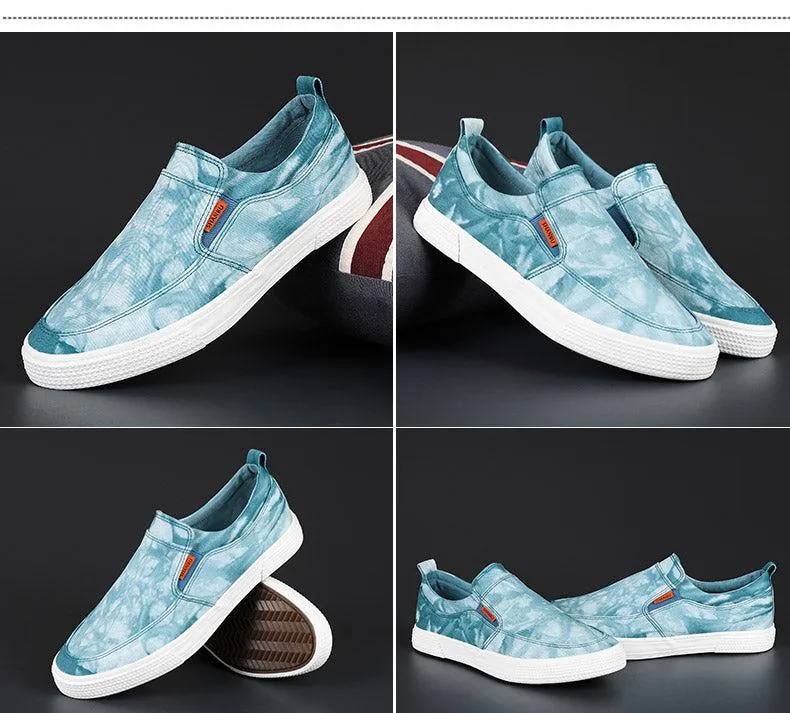 Tie Die Men's slip-on canvas Shoes