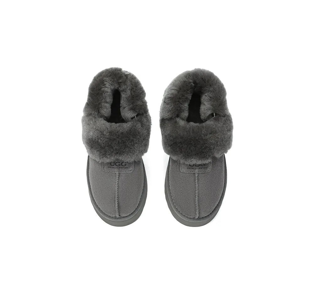 UGG Slippers Women Removable Wool Strap Slingback Platform Suzie