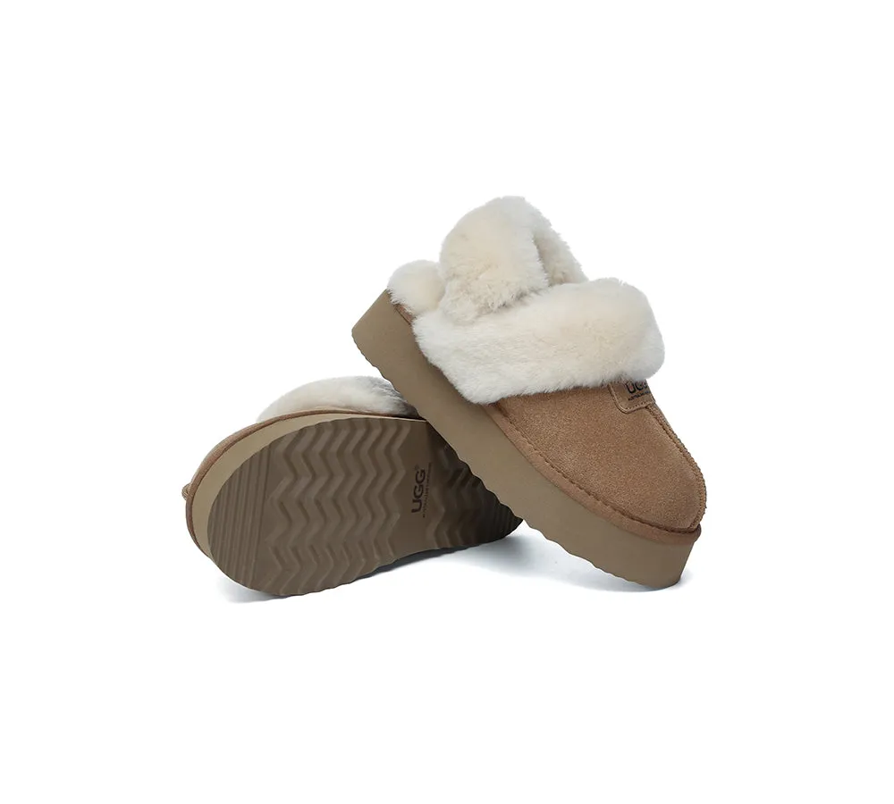 UGG Slippers Women Removable Wool Strap Slingback Platform Suzie