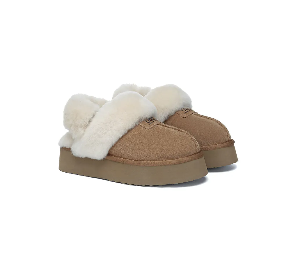 UGG Slippers Women Removable Wool Strap Slingback Platform Suzie