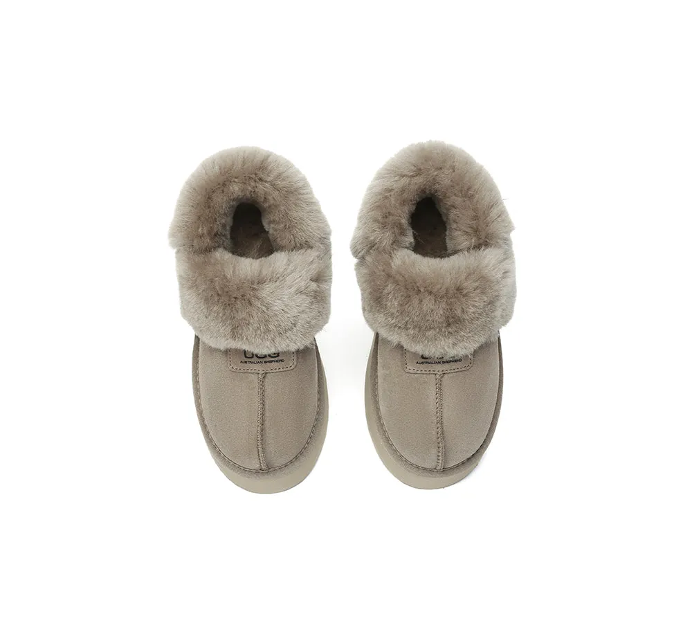 UGG Slippers Women Removable Wool Strap Slingback Platform Suzie