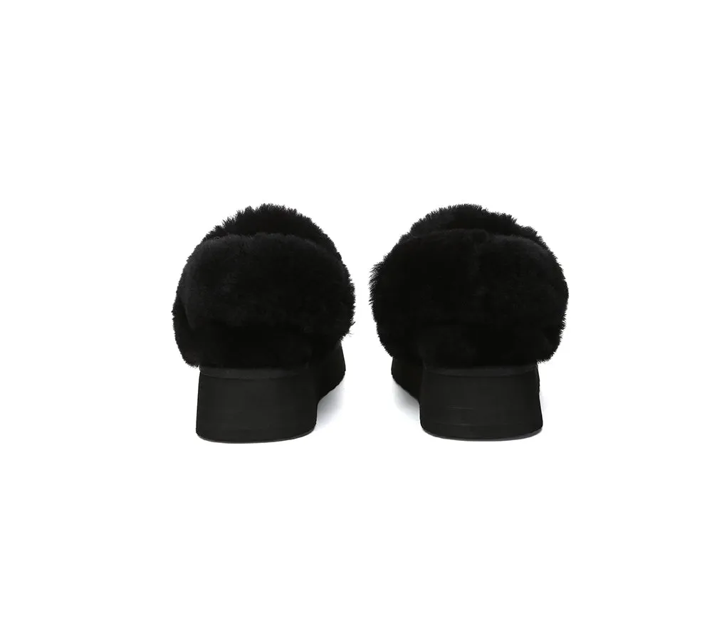UGG Slippers Women Removable Wool Strap Slingback Platform Suzie