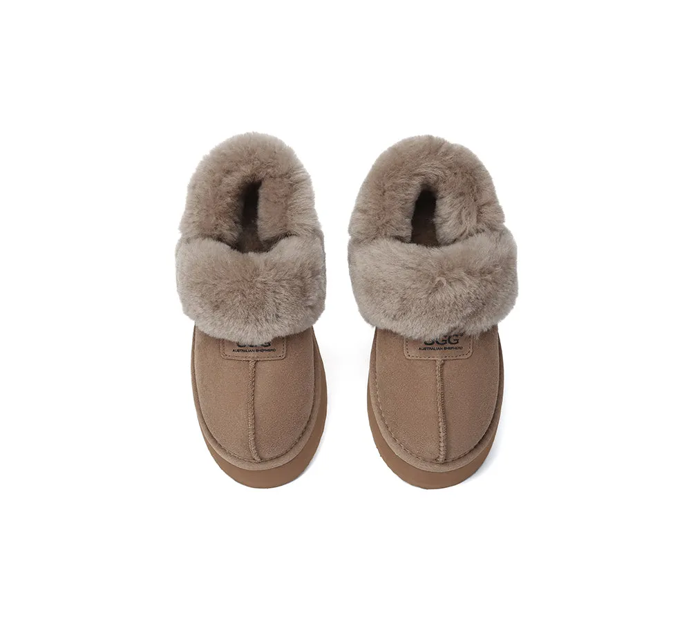 UGG Slippers Women Removable Wool Strap Slingback Platform Suzie