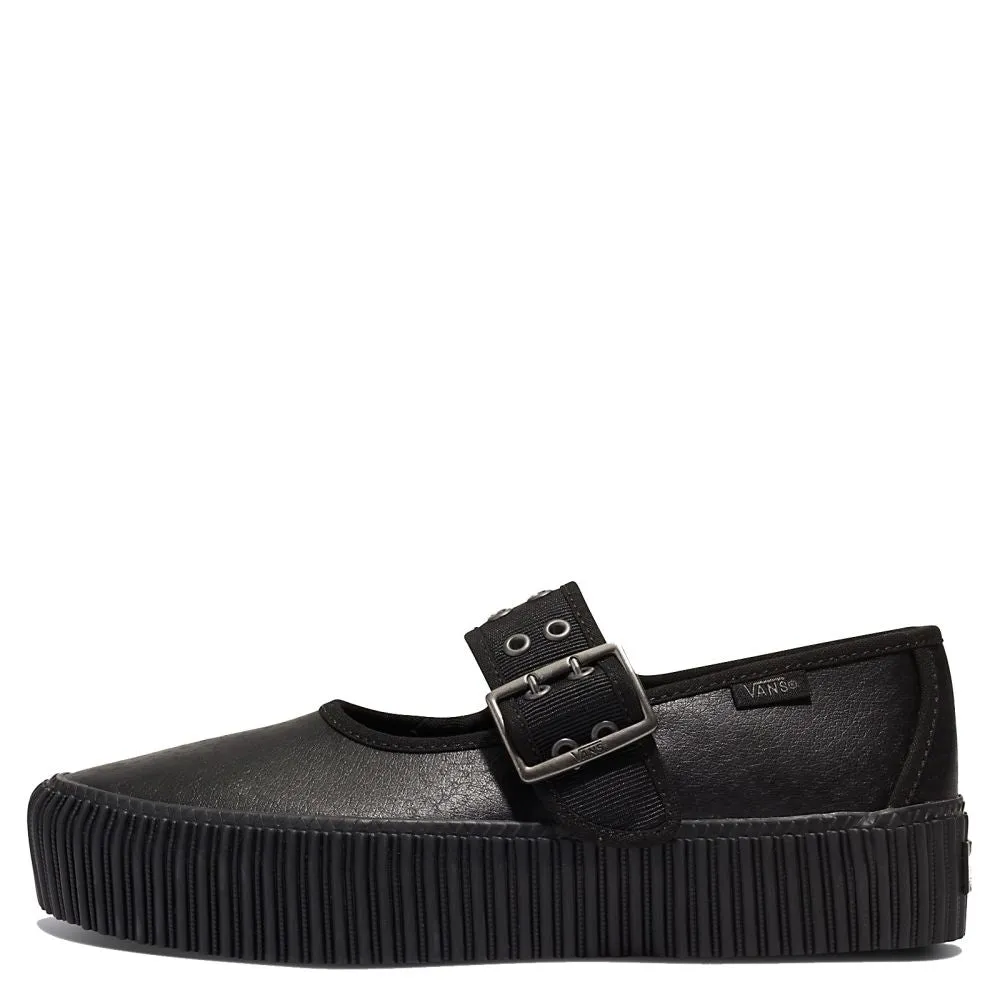 Vans Women's Mary Jane Creeper in Grunge Core Black Leather