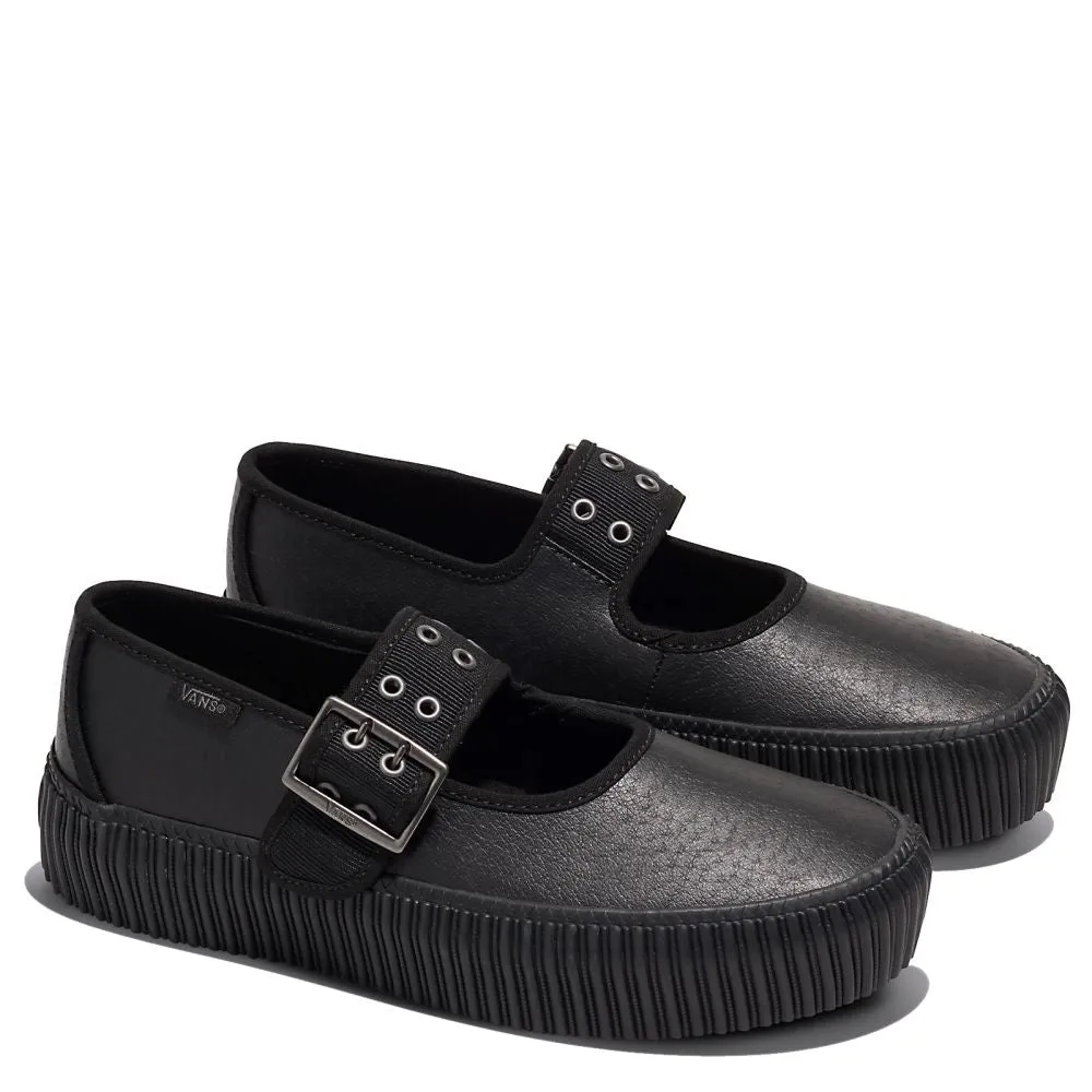 Vans Women's Mary Jane Creeper in Grunge Core Black Leather